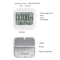 Acheter Universal Minuteur de cuisine, Minuteur de cuisine numérique, Minuteur magnétique avec grand écran à cristaux liquides Mignon Minuteur de cuisine Salle de cuisson |