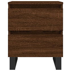 Maison Chic Lot de 2 Tables de chevet - Tables de Nuit chêne marron 40x35x50 cm bois ingénierie pas cher