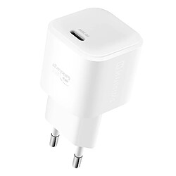 Swissten Chargeur GaN USB C 35W Ultra Rapide Compact avec Câble Lightning 1.2m Blanc