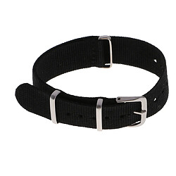 Avis Bracelet tissé en nylon bracelet bracelet bracelet en acier inoxydable boucle noir 22mm