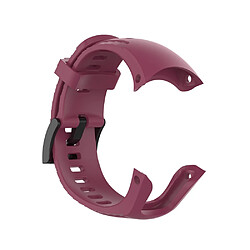 Acheter Bracelet en silicone souple rouge vin pour votre Suunto 5 22.5mm