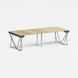 Inside 75 Table console extensible EXCEL ROVERE NATURALE bronze