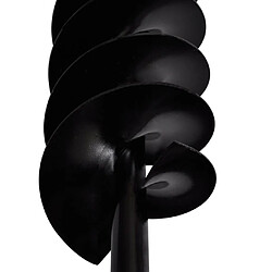 Acheter vidaXL Tarière de sol avec mèche de tarière spirales 120 mm Acier Noir