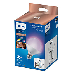 Avis Lampe LED Philips Wiz G95 Smart Full Colors F 11 W E27 1055 lm (2200K) (6500 K)