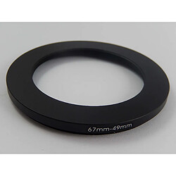 vhbw adaptateur filtre Step Down métal noir 67mm-49mm pour appareil photo, objectif, filtre, dispositif pare-soleil, extension objectif