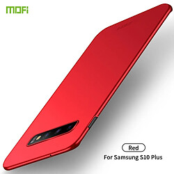 Wewoo Coque Pour Galaxy S10 + Etui rigide ultra-mince PC dépoli Rouge