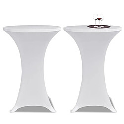 vidaXL Housses élastiques de table Ø 60 cm Blanc 4 pcs