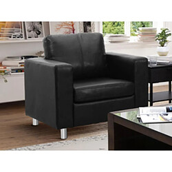 Vente-Unique Fauteuil en simili ACKLEY - Noir