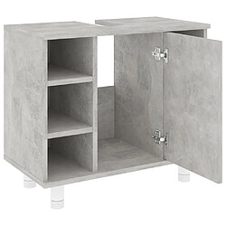 Maison Chic Armoire de salle de bain,Meuble de rangement,Meuble haut Gris béton 60x32x53,5 cm Aggloméré -GKD410882 pas cher