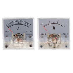 2 Pcs DC Ampèremètre Analogique Mètre De Panneau Ampèremètre Jauge De Courant 2.5% 0-1A 0-3A