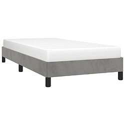 Avis vidaXL Cadre de lit sans matelas gris clair 100x200 cm velours