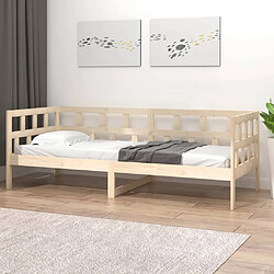 Avis vidaXL Lit de jour sans matelas bois de pin massif 90x200 cm