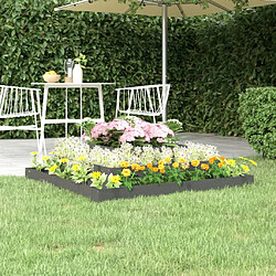 vidaXL Jardinière Gris 110x110x27 cm Bois massif de pin