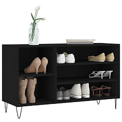 Avis Maison Chic Armoire à Chaussures Noir,Meuble de Rangement à Chaussures 102x36x60 cm Bois d'ingénierie -MN96505