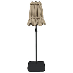 Maison Chic Parasol Jardin | Parasol à double tête taupe 316x240 cm - GKD99051 pas cher