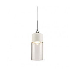 Luminaire Center Suspension design Mia blanc 1 ampoule 47cm