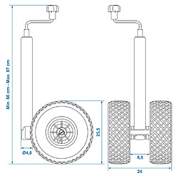 ProPlus Roue de jauge double Jante en plastique 26x8,5 cm 341508 pas cher