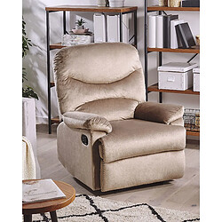 Beliani Fauteuil ESLOV Velours Taupe Beige