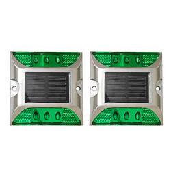 2x ultra lumineux extérieur énergie solaire led allée lumière étape feu de route vert