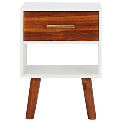 Maison Chic Table de chevet Table de Nuit Meuble de Rangement Bois d'acacia massif 40x30x57 cm