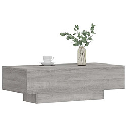 Avis Maison Chic Tabls basse,Table Console pour salon sonoma gris 100x49,5x31 cm bois d'ingénierie -MN76950