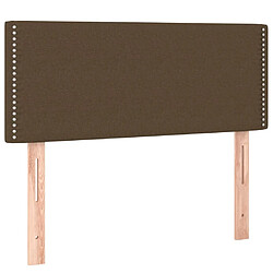 Acheter Maison Chic Tête de lit scandinave à LED,meuble de chambre Marron Foncé 90x5x78/88 cm Tissu -MN50087