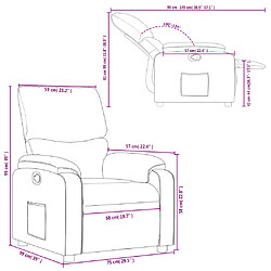 vidaXL Fauteuil inclinable Rouge Similicuir pas cher