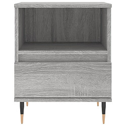 Maison Chic Table de chevet, Table de Nuit pour chambre salon sonoma gris 40x35x50 cm bois d’ingénierie pas cher