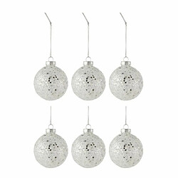 Paris Prix Lot de 6 Boules de Noël Étoiles 8cm Argent