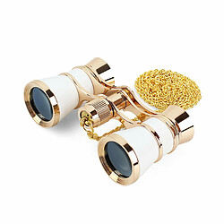 YUANFU Jumelles Opera House Mini télescope 3X25 avec collier Concert pour femmes (blanc)