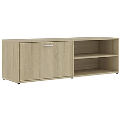 Maison Chic Meuble TV scandinave - Banc TV pour salon Chêne sonoma 120x34x37 cm Aggloméré -MN48621