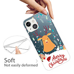 Coque en TPU antichoc, motif de Noël, antichute pour votre iPhone 14 Plus - Cerf de Noël