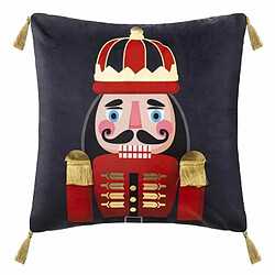 Coussin Casse Noisette Soir de Noël 40x40cm Bleu