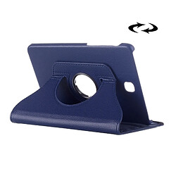 Wewoo Housse Étui bleu foncé pour Samsung Galaxy Tab S2 8.0 Litchi Texture en cuir à rotation de 360 degrés avec support multifonctionnel