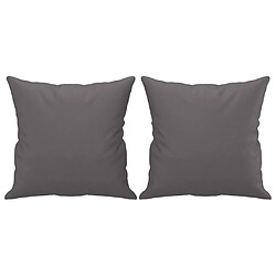 Maison Chic Ensemble de canapés 2 pcs avec coussins, Canapé droit Sofa pour Salon gris similicuir -GKD241352 pas cher