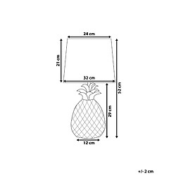 Avis Beliani Lampe à poser argentée PINEAPPLE