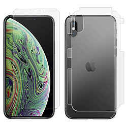 Avizar Films Apple iPhone X / XS Protection avant et arrière Antibactérien Transparent