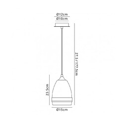 Luminaire Center Suspension design 1 ampoule Noir mat