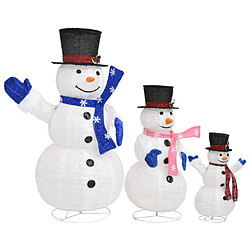 Avis vidaXL Décoration de Noël Figurines de famille Bonhomme de neige à LED