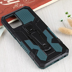 Coque en TPU anti-griffes avec béquille à clip magnétique, vert armé pour votre Vivo Y21s