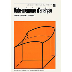 Aide-mémoire d'analyse - Occasion