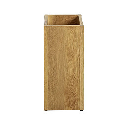 Pegane Porte parapluies en bois massif coloris chêne -longueur 20 x profondeur 20 x hauteur 45 cm