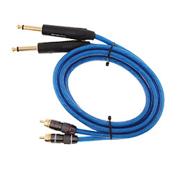 Avis double jack 6,35 mm 1/4 pouce prise double câble audio jack RCA mâle 1,5 mètre