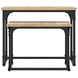 Acheter vidaXL Table basse gigogne 2 pcs chêne sonoma bois d'ingénierie