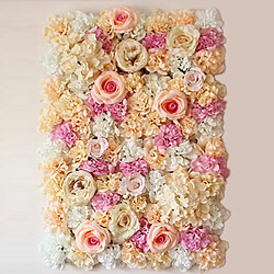 Wewoo Décoration Jardin rose Champagne fleur pivoine hortensia artificielle cryptage bricolage mariage mur photo fond, taille: 60 cm x 40 cm