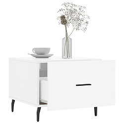 Acheter Maison Chic Table basse,Table Console Table d'appoint, Table pour salon blanc brillant 50x50x40 cm bois d'ingénierie -MN60647