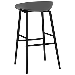 Acheter vidaXL Chaises de bar lot de 2 gris