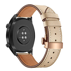 Avis Bracelet en cuir véritable haute qualité abricot or rose pour votre Huawei Watch GT/Watch 2/Watch Magic