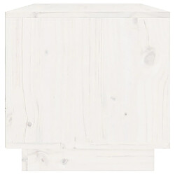 Avis vidaXL Meuble TV Blanc 60x35x35 cm Bois de pin massif