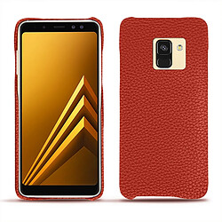 Coque cuir Samsung Galaxy A8 (2018) - Coque arrière - Papaye ( Pantone #b54317 ) - NOREVE